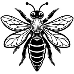 bee and flower vector illustration mascot,Honnybee silhouette,vector,icon,svg,characters,Holiday t shirt,black bee cartoon drawn trendy logo Vector illustration,bee on a white background,eps,png,line 