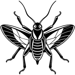 grasshopper vector illustration mascot,grasshopper silhouette,vector,icon,svg,characters,Holiday t shirt,black katydid cartoon drawn trendy logo Vector illustration,katydid on a white background,eps,p