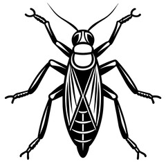 grasshopper vector illustration mascot,grasshopper silhouette,vector,icon,svg,characters,Holiday t shirt,black katydid cartoon drawn trendy logo Vector illustration,katydid on a white background,eps,p
