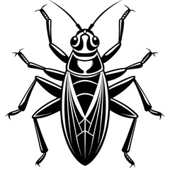 grasshopper vector illustration mascot,grasshopper silhouette,vector,icon,svg,characters,Holiday t shirt,black katydid cartoon drawn trendy logo Vector illustration,katydid on a white background,eps,p