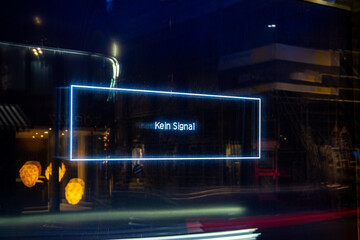Vienna, Austria A digital display on a store window says in German: No signal.