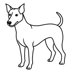 Dog vector illustration mascot,Dog silhouette,vector,icon,svg,characters,Holiday t shirt,black Dog cartoon drawn trendy logo Vector illustration,Dog on a white background,eps,png,line art