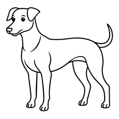 Dog vector illustration mascot,Dog silhouette,vector,icon,svg,characters,Holiday t shirt,black Dog cartoon drawn trendy logo Vector illustration,Dog on a white background,eps,png,line art