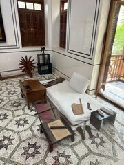 Gandhiji's working area at Mani Bhavan (also known as Gandhi Museum), Mumbai, which was the focal...