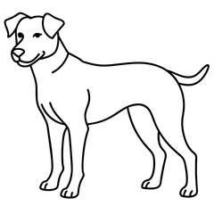 Dog vector illustration mascot,Dog silhouette,vector,icon,svg,characters,Holiday t shirt,black Dog cartoon drawn trendy logo Vector illustration,Dog on a white background,eps,png,line art