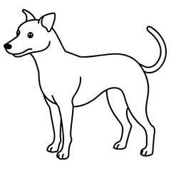 Dog vector illustration mascot,Dog silhouette,vector,icon,svg,characters,Holiday t shirt,black Dog cartoon drawn trendy logo Vector illustration,Dog on a white background,eps,png,line art