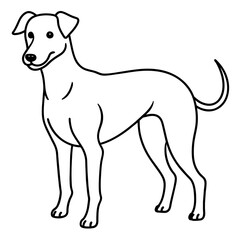 Dog vector illustration mascot,Dog silhouette,vector,icon,svg,characters,Holiday t shirt,black Dog cartoon drawn trendy logo Vector illustration,Dog on a white background,eps,png,line art