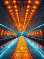 Highspeed underground transit hub, connecting cities in minutes, sleek, efficient