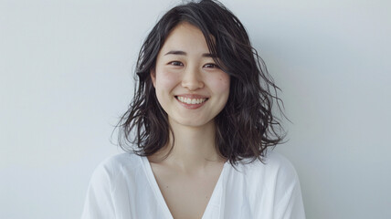 若い日本人の女性ポートレイト　
Young Japanese woman's portrait.
[Generative AI]　 - obrazy, fototapety, plakaty