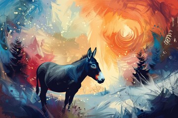 Obraz na płótnie Canvas abstract background World Donkey Day 