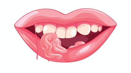 Sweet taste area on human tongue vector illustration
