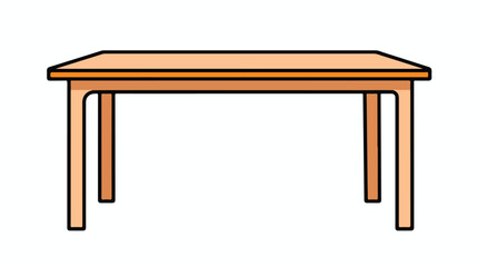Table icon. Outline illustration of table vector icon