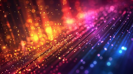 Fototapeta premium Vibrant Abstract Light Streaks with Bokeh Effect