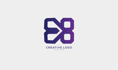 e8 b8 Abstract initial monogram letter alphabet logo design