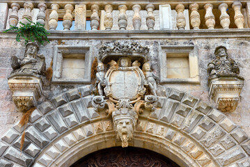 risolo palace  began construction in 1500 specchia puglia italy