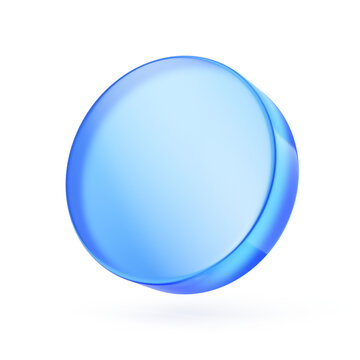 Blank Mobile application icon, button - Blue circle button