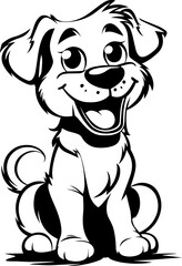 dog cartoon, isolated on white background 