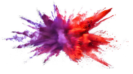 A succinct depiction of a red and purple paint color powder	