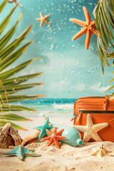 Fototapeta na wymiar travel pictures summer travel and beach vacation background Save it for a family vacation.