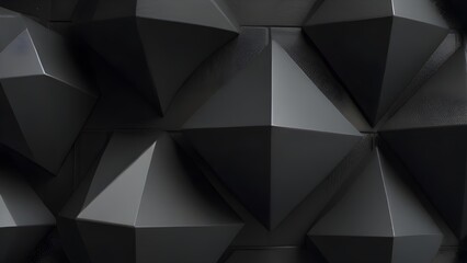 Minimalistic 3D dark geometric background with polished blocks. Ideal for banner, flyer, card, or brochure cover designs - obrazy, fototapety, plakaty