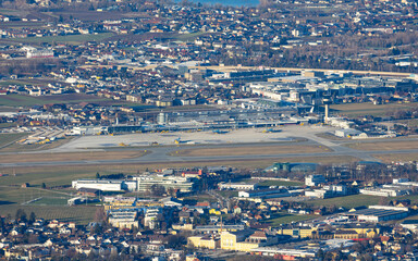 Salzburg airport in the city district Maxglan