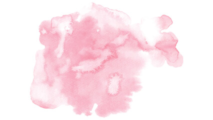 Light pink watercolor stains isolated on white background.