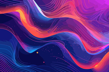 Vibrant abstract background with dynamic flowing shapes and gradients, modern design - obrazy, fototapety, plakaty