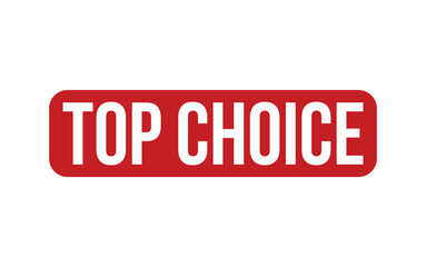 Top Choice Stamp. Red Top Choice Rubber grunge Stamp