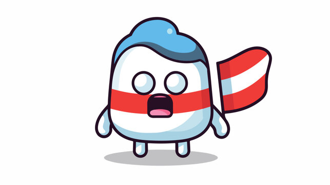 Thailand flag badge character cartoon with shocked