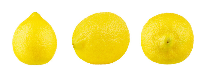 Collection lemon fruit isolated on white background. File contains clipping path.