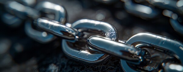 Close-up of a chain of rings, each linked ring symbolizing a generation, neutral background for text