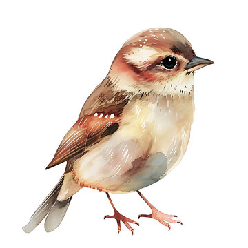 recommend clip art: Adorable Little Bird Watercolor Clipart on Pure White