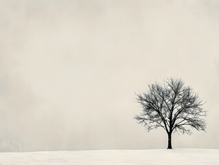 Fototapeta na wymiar Solitude in Winter