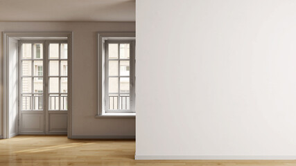 Large luxury modern bright interiors Living room mockup illustration 3D rendering image - 784531012