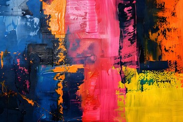 Vibrant Abstract Expressionist Painting