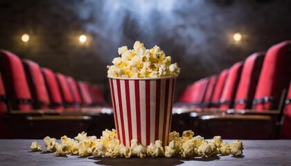 Generated image of pop corn in the cinema