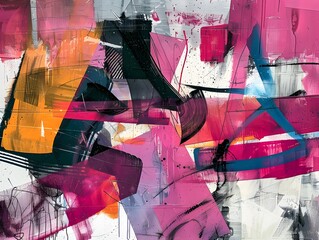 Abstract grunge background with colorful paint splashes for an artistic or urban design