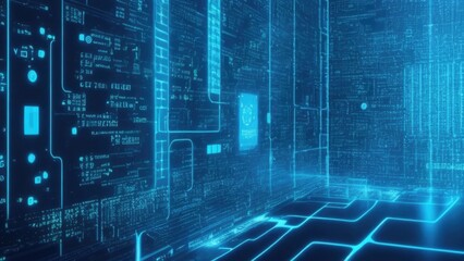 Beautiful blue technological background.