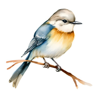 A bird watercolor style, illustration.