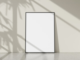 Minimal picture poster frame mockup on the table