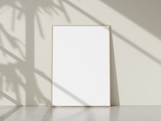 Minimal picture poster frame mockup on the table
