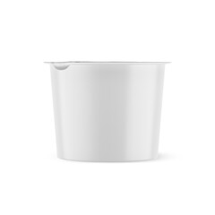 Yogurt Cup Mockup 3D Rendering on Isolated Background