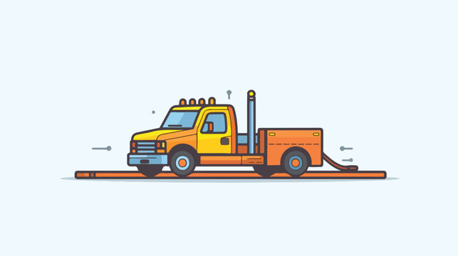 Tow truck line icon. Vehicle wrecker emergency. Car