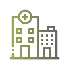 hospital gradient icon