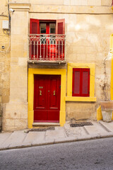 Fototapeta na wymiar typical entrance doors of houses in