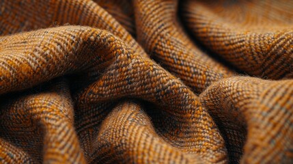 Fototapeta premium Close up view of brown fabric