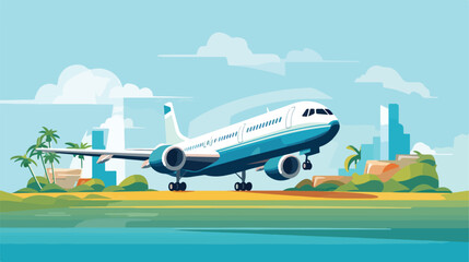Obraz na płótnie Canvas Travel design over blue background vector illustration