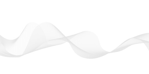 Gray abstract background with glowing wave. Shiny moving lines design element. Modern purple blue gradient flowing wave lines. Futuristic technology concept. Vector illustration