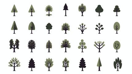 Tree icon or logo isolated sign symbol vector illustration - obrazy, fototapety, plakaty