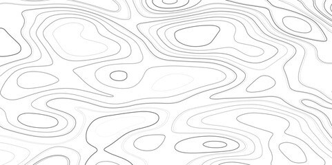 Gray topographic line contour map background, geographic grid map, Abstract background with fine lines - hand drawn vector illustration.